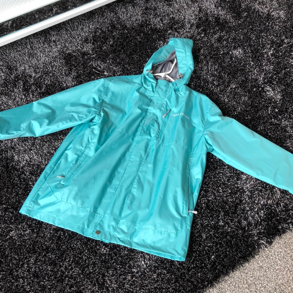 Teal colored dry fit jacket